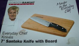 Gordon Ramsay 7 Santoku Knife with Board