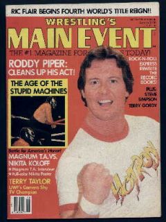 Wrestling Main Event Magazine 1986 Terry Gordy