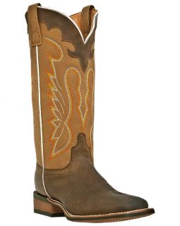 Mens Laredo Grubbby Cowboy Boots Medium D M Broad Square Toe Brown