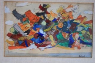  SIGNED Painting Abstract Expressionist (Hans Hofmann Pollock