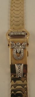 Fantastic Vintage AH Glasser .53ct Diamond Cover Watch 14k Gold Swiss