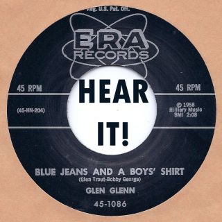 Rockabilly Glen Glenn Blue Jeans A Boys Shirt Era