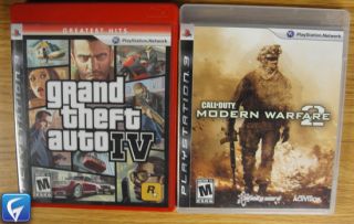 PS3 Grand Theft Auto IV Call of Duty Modern Warfare 2 Good Condition