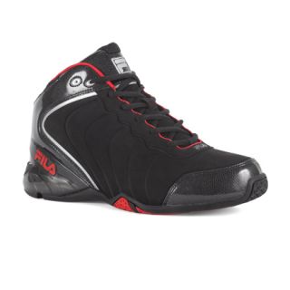 Fila DLS FOE Mens Black Red Comfort Basketball Athletic Training Shoe
