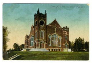 Grace M E Church Postcard Sioux City IA 1900S