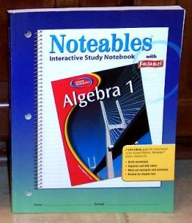 Glencoe Algebra 1 Notable Foldable Study Guide New