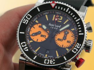Hanhart Primus Diver Chronograph Stainless Steel Watch