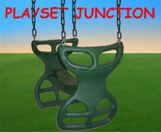 Glider Outdoor Swing Set Playset Double Kids Chain Mega Back to Back