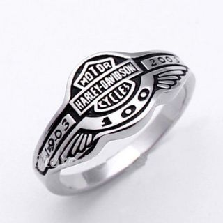 Harley Davidson 100 Anniversary 1903 2003 Ring Size12 Stainless Steel