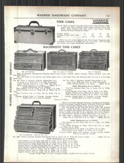 1927 AD C E Jennings Carpenter Tool Chest Case Machinists Pilliod