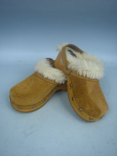 Faded Glory Tan Suede Clogs Toddler Size 9