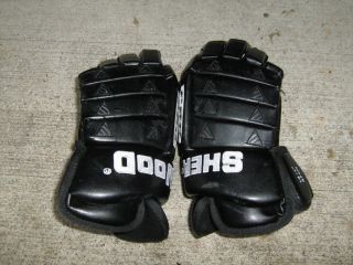Sherwood 9950 PRO Leather Pro Stock 14 5 Hockey Gloves Colorado Eagles