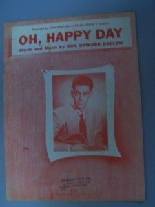 Vintage Sheet Music Oh Happy Day Don Howard Essex