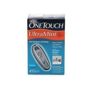 One Touch UltraMini Blood Glucose Monitoring System Kit Silver Color