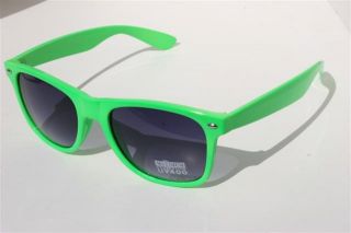 New Neon Green Wayfarer Sunglasses Vintage Retro 80S