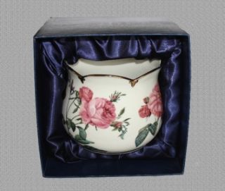 Smithsonian Gobel Rose Collection Large Cache Pot NIB NICE