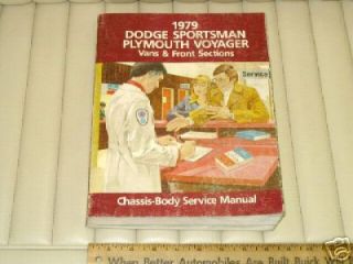 1979 Dodge Sportsman Plymouth Voyager Service Manual