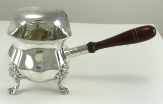  Silver Pipkin Lancaster Rose Wood Handle Four Footed Gravy Boat