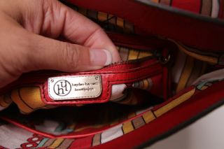 Hayden Harnett Red Leather Sao Paulo Crossbody Messenger Bag