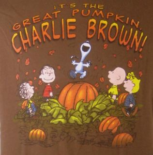 Peanuts Its The Great Pumpkin Charlie Brown Snoopy Halloween Large T