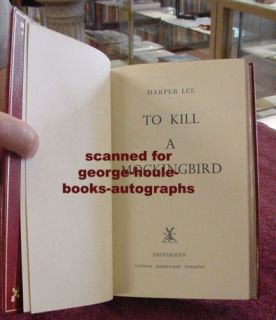  Harper Lee 1st Ed to Kill A Mockingbird 1960