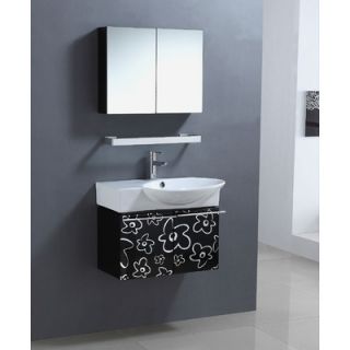 Legion Furniture 30 Single Bathroom Vanity Set in Black