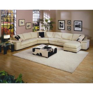 Omnia Furniture Mercedes 4 Piece Leather Sectional  