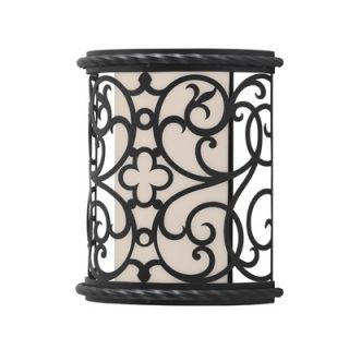 Hubbardton Forge Meridian 7.5 One Light Outdoor Wall Sconce in Dark