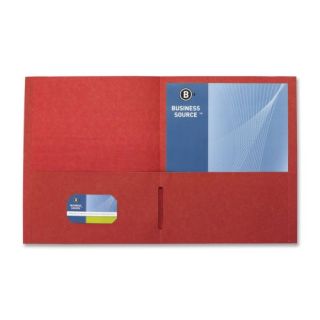 Pocket Folders, 125 Sh. Cap., 11x8 1/2, 25 per Box, Red