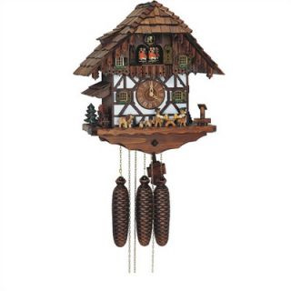 Schneider 15.5 Chalet 8 Day Movement Cuckoo Clock With Beer Drinkers