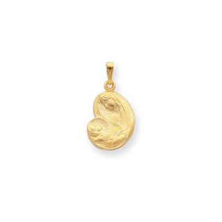  18in Gold plated Mother holding child Medal Necklace 18 Inch