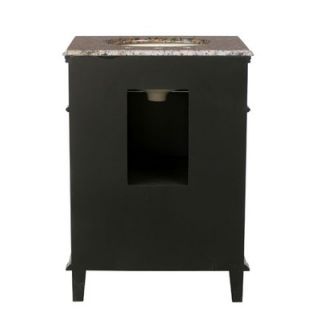 Virtu Windsor Single 26 Bathroom Vanity in Black