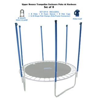 Upper Bounce Trampoline Enclosure Pole and Hardware (Set of 8