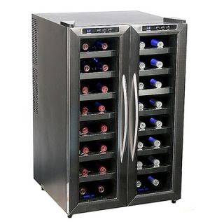 Whynter 32 Bottle Dual Temperature Zone Wine Cooler   WC 321DD