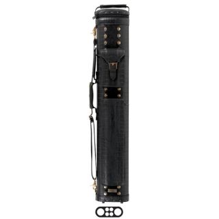 32 2 Butt and 4 Shaft Leather Pool Cue Case in Black