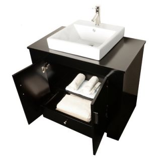 Virtu 36 Single Bathroom Vanity Set in Espresso   MS 7036L / MS
