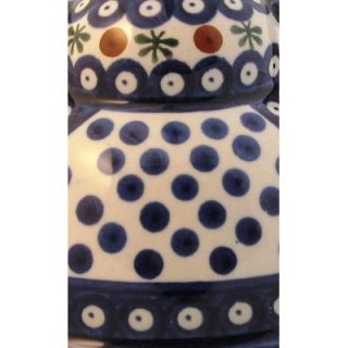 Polish Pottery Cheese Lady Covered Cheese Dish   Pattern 41A