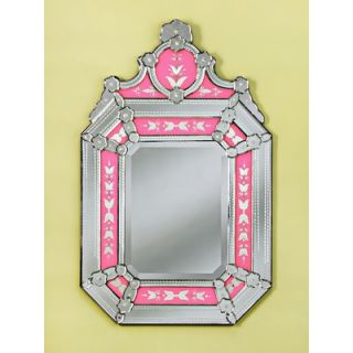 Venetian Gems Roxanne Venetian Wall Mirror in Pink
