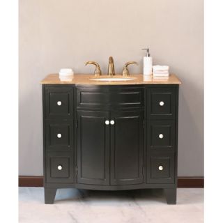 Virtu Milan Single 40 Bathroom Vanity in Black   LS 1021T