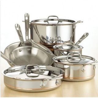 All Clad Copper Core 5 Ply 10 Piece Cookware Set   600822 SS