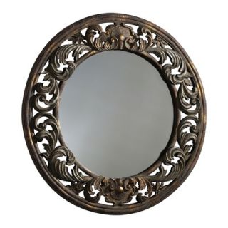Cyan Design Round Brocade Mirror in Antigua