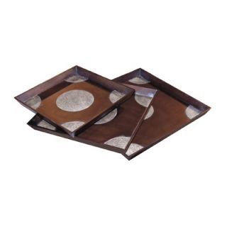 Sterling Industries Three Piece Stamped Medallion Tray Set   51 1401