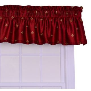 Ellis Curtain Fleur Di Lis Faux Silk Tailored Valance Window Curtain