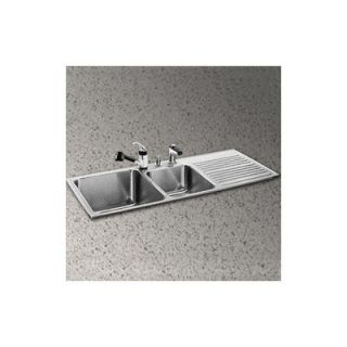 Elkay Lustertone 22x48 3 Hole Self Rimming Double Bowl Sink with