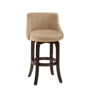 Hillsdale Napa Valley Swivel Bar Stool in Textured Khaki and Cherry