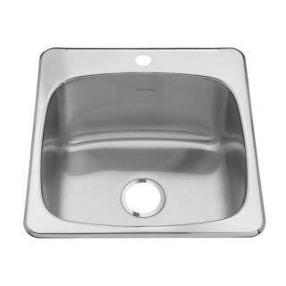  Hole Stainless Steel Drop In 20.13 x 20.56 Single Bowl Utility Sink
