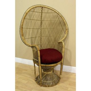 Peacock Buri Fabric Arm Chair