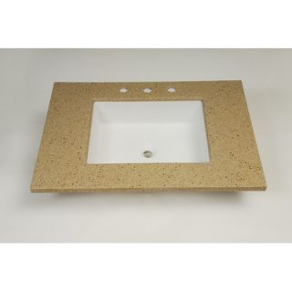 Vintage Stone 22 x 61 Monterey Solid Surface Double Bowl Vanity Top
