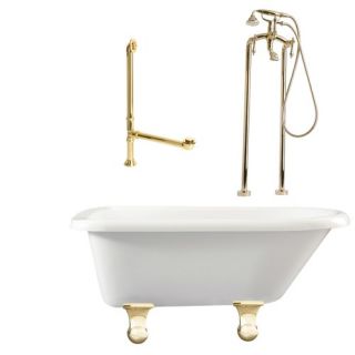 Brighton 60 Roll Top Tub with Floor Mount Faucet