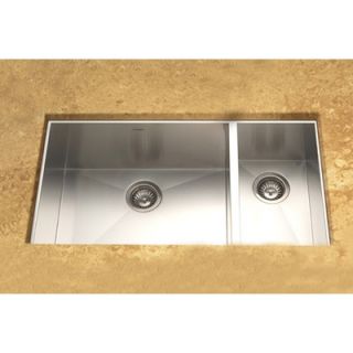  Undermount Double Bowl 70/30 Kitchen Sink in Brushed Satin